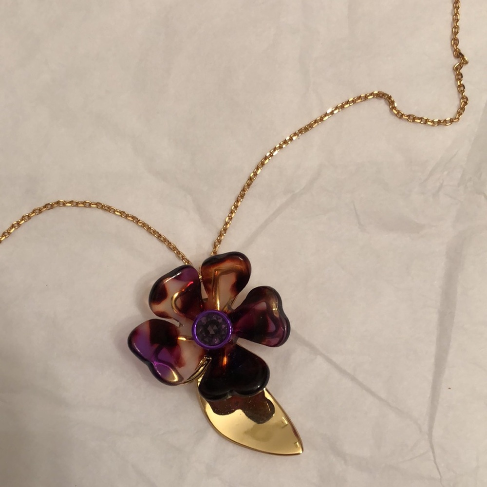 KATE SPADE TORTOISE AND GOLD-TONE NWOT NECKLACE- 10inches clasped/3in. Extender